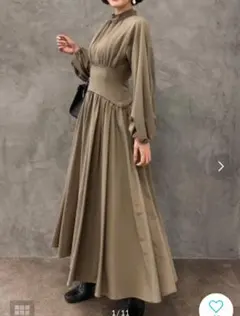 ＼anuans❤︎早い者勝ち／ 美品 コルセットデザインワンピース カーキ