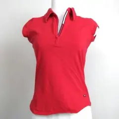 TOMMYJEANS トミージーンズ【11】ポロシャツ 赤 キーネック半袖A26