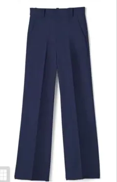 GRL センタープレスストレートパンツ ai07 ネイビー XS グレイル