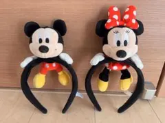 ミッキー・ミニー ぬいぐるみカチューシャ　2個セット