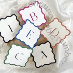 テーブルナンバー　ウェディング　披露宴　結婚式　うねうね