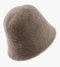 バケットハット レディース ファー 帽子 ハット コットン混 防寒対策
