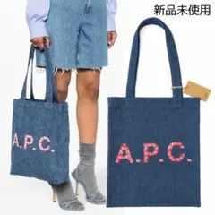 A.P.C.★Lou ペイズリーロゴ デニムトート 新品未使用のサムネイル