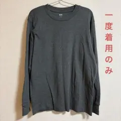 ユニクロ ソフトタッチクルーネックTシャツ L グレー