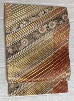 袋帯 礼装 フォーマル ゴールド系 花 菊 冠婚葬祭 金銀糸