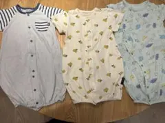 branshes 西松屋 2wayオール 半袖3着 新生児〜60
