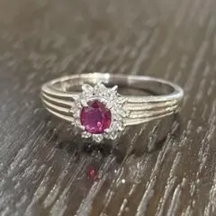 プラチナ900 一級品　天然ルビー リング　2.8グラムのサムネイル