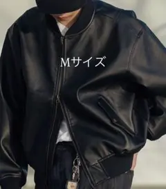 PU合皮 ダブルジップ MA-1 ボンバージャケット / フライトジャケット