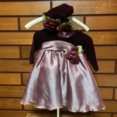 ワインレッド・ピンクドレス 80cm~90cm