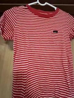 Lee ボーダー柄 ポケット付き半袖Tシャツ