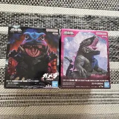 鎮座獣ガメラ＆ゴジラフィギュア