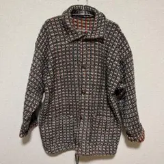 ニットジャケット 柄