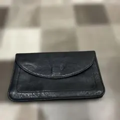 ロンシャン　ブラックレザーフラップ長財布　本革　黒　使用感有りのサムネイル