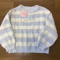 mezzo piano ストライプセーター　M 110〜120