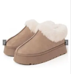 GRL 厚底ムートンショートブーツ　ベージュ　25cm