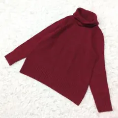 【ジョルジュレッシュ】GEORGES RECH 赤 タートルネックニット 36S