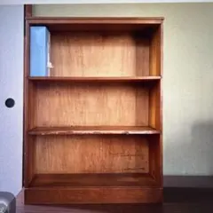 引き取り歓迎　レトロ　木製無垢材　古家具アンティーク　飾り棚　本棚