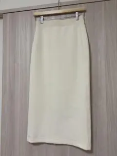 ユニクロ★ドライスウェットナローマキシスカート オフホワイト