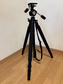 超美品！】ハスキー カメラ用三脚 4段伸縮 ハイボーイ 純正雲台付 