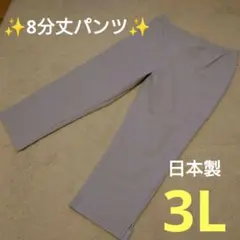 ✨クロップドパンツ✨ 3L✨ライトグレー✨