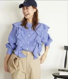 JOURNAL STANDARD relume フリル バンドカラー シャツ