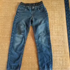 デニムブルー ストレートレッグパンツ ジーンズ キッズ 140サイズ⑨