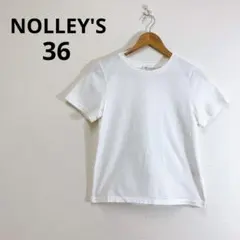 NOLLEY'S ノーリーズ BASIC 半袖T シャツ ホワイト 日本製 36のサムネイル
