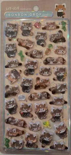 ボンボンドロップシール♡レッサーパンダ