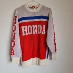 希少 ヴィンテージ【HONDA RACING】トリコロール ホンダ ニット