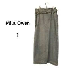 ミラオーウェン Mila Owen デニムスカート ロングスカート 巻きスカート
