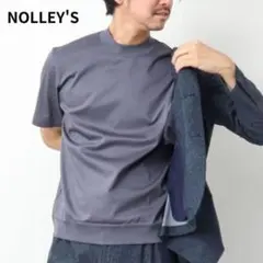 ゆ*ち様 美品 NOLLEY'Sシルケットスムースモックネック半袖TシャツS ブのサムネイル