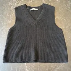 ZARA ブラック ニットベスト M