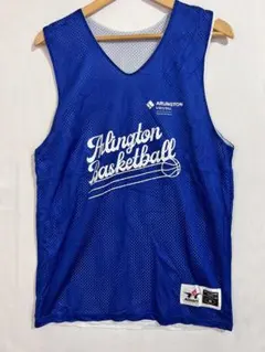 【タンクトップ】バスケ　リバーシブル　メッシュ　ブルー　M US輸入 ジム