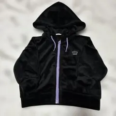 BABYDOLL ベロア パーカー 黒 80