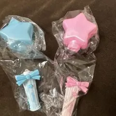 アイドルペンライト　プリンセススター　ピンク、ブルーセット　星