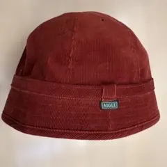 AIGLE コーデュロイ バケットハット 赤