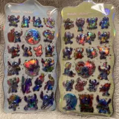 新品未開封 スティッチ ボンボンドロップシール オーロラシール ぷくぷくシール