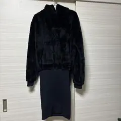 ★RVCA★ルーカ★ロングパーカー★ワンピース★スウェット★ボア★フリース★S★