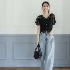 coca コカ◇ コードレースカーディガン◇カギ編みガーデン◇レースガーデン