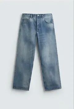 ZARA フレアフィットバギーデニムパンツ EU40 - メルカリ