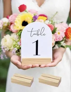 結婚式 テーブルナンバー メモスタンド 装飾 35個セット