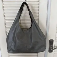 FIRANO グレー 合成皮革 トートバッグ大容量⭐︎肩掛け可✨美品✨