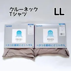 LL グンゼ アセドロン クルーネック Tシャツ モカ 2枚