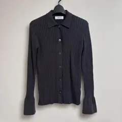 Mila Owenリブ編みネイビー長袖