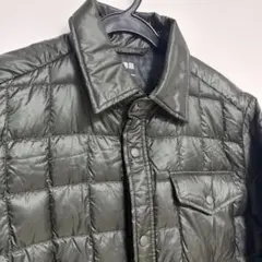 ユニクロ ウルトラライトダウン シャツ型 L ダークグリーン 軽量Ｌ袋付き❣️