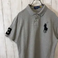 S*☆様 ラルフローレン 灰色グレー オーバーサイズ 鹿の子ポロ ビッグポニー