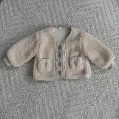 韓国子供服　ボアコート　オフホワイト