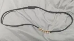 ブラックレザー ベルト ゴールド金具