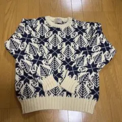 80'sL.L.Bean ニットセーター Mサイズ ノルディック柄
