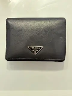 PRADA サフィアーノレザー 二つ折り財布 ブラック